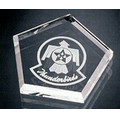 Pentagon Pride Paperweight - Jade Glass (1/2"x3 1/8"x3")